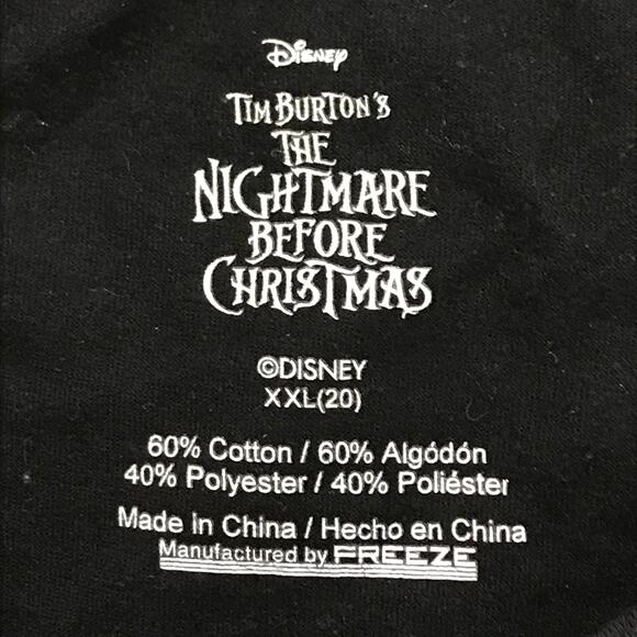 Disney Tee Shirt Unisex XXL Tim Burton Nightmare Before Christmas Halloween - Picture 3 of 6